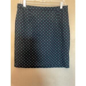 NWT Gap Navy Polka Dot Lined Skirt Sz 8